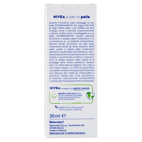 Nivea Sun 2in1 Primer UV Serum Quotidiano SPF 50+ Molto Alta 30 ml